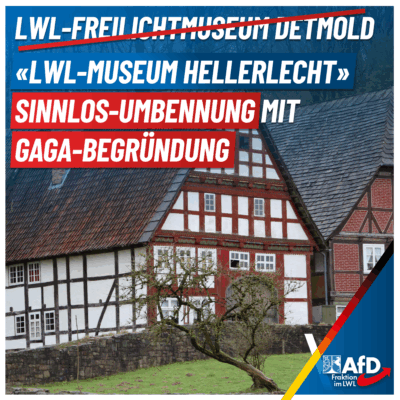 Gaga-Umbenennung des Freilichtmuseums Detmold